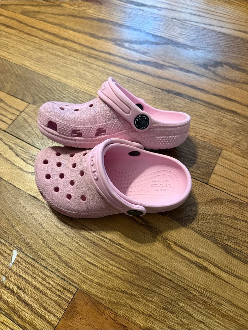 CROCS Kids Pink Classic Clog with Heel Strap